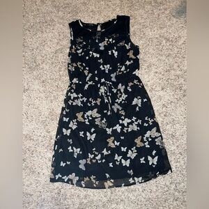 Ladies black butterfly Maurice’s dress size large. Fully lined